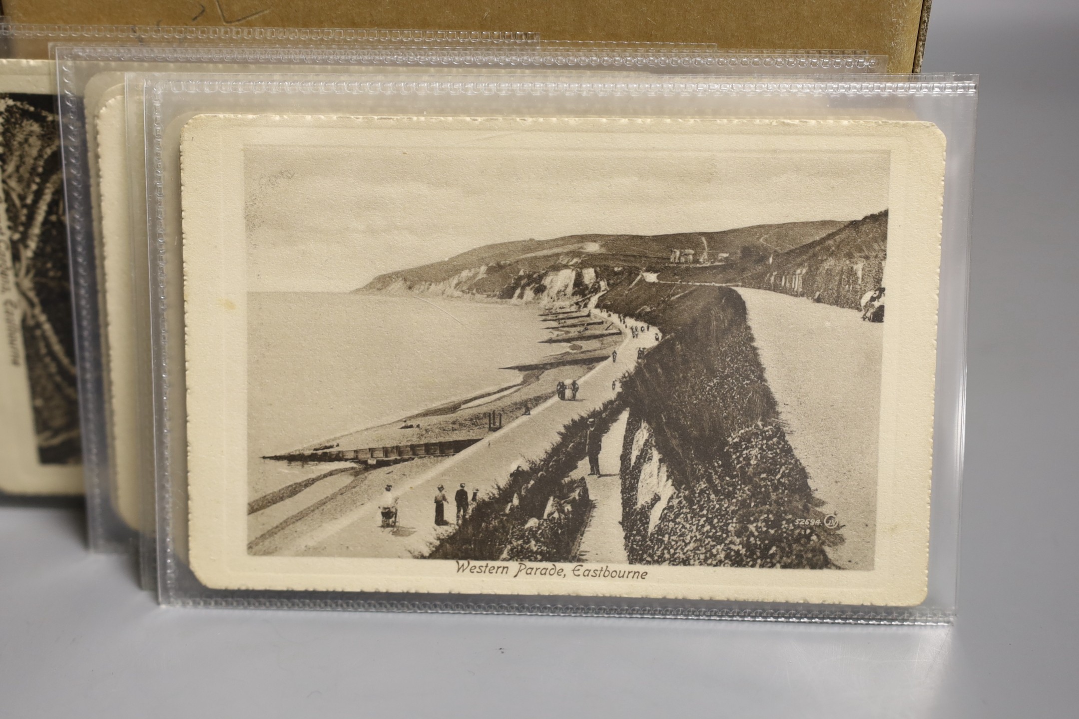 A quantity of postcards relating to Sussex towns